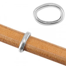 DQ Metall Schieber oval Ø 7.1x11.4mm - Antik Silber